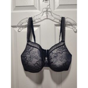 CACIQUE lightly lined underwire‎ bra-balconette-38DD Blue